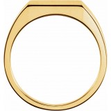 14K Yellow 12 mm Square Signet Ring photo 2