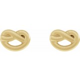 14K Yellow Knot Earrings photo 2