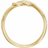 14K Yellow 1/5 CTW Diamond Knot Ring photo 2