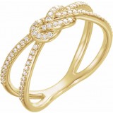 14K Yellow 1/5 CTW Diamond Knot Ring photo