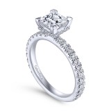 Gabriel & Co. 14k White Gold Contemporary Straight Engagement Ring photo 3