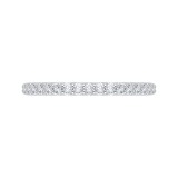 Shah Luxury 14K White Gold Round Diamond Half-Eternity Wedding Band photo