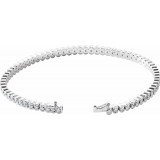 14K White 3 CTW Diamond Line 7 Bracelet photo 2