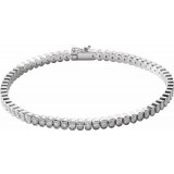 14K White 3 CTW Diamond Line 7 Bracelet photo