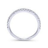 Gabriel & Co. 14k White Gold Contemporary Anniversary Wedding Band photo 2