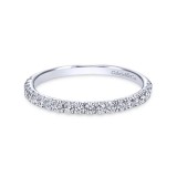 Gabriel & Co. 14k White Gold Contemporary Anniversary Wedding Band photo