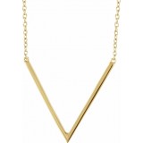 14K Yellow V 16-18 Necklace photo