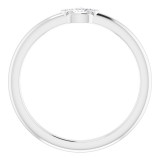 14K White 1/8 CTW Diamond Solitaire Ring photo 2