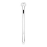 14K White 1/8 CTW Diamond Solitaire Ring photo 4