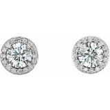 14K White 3/8 CTW Diamond Halo-Style Earrings photo 2