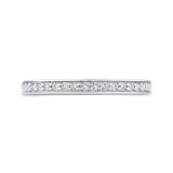 Shah Luxury 14K White Gold Round Diamond Wedding Band with Euro Shank photo