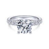 Gabriel & Co. 14k White Gold Contemporary Straight Engagement Ring photo