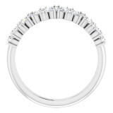 14K White 3/4 CTW Diamond Floral Anniversary Band photo 2