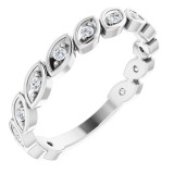 14K White 1/6 CTW Diamond Anniversary Band photo