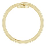 14K Yellow Looped Bypass Ring photo 2
