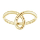 14K Yellow Looped Bypass Ring photo 3