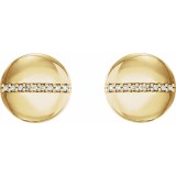 14K Yellow .04 CTW Diamond Circle Earrings photo 2