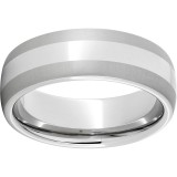 Serinium Domed Band with Laser Satin Edges photo