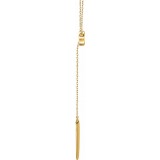 14K Yellow Circle and Bar Y 18 Necklace photo 2