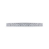 Shah Luxury 14K White Gold Round Diamond Half-Eternity Wedding Band photo