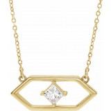 14K Yellow 1/4 CTW Diamond Geometric 18 Necklace photo