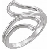 14K White Freeform Remount Ring photo