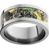 Titanium Flat Band with Mossy Oak New Break-Up Inlay photo