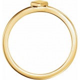 14K Yellow Geometric Stackable Ring photo 2