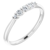 14K White 1/5 CTW Diamond Anniversary Band photo