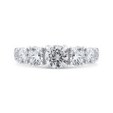 Shah Luxury 14K White Gold Round Cut Diamond Engagement Ring (Semi-Mount) photo