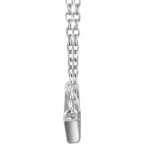 14K White 1/4 CTW Diamond Baguette Bar 16-18 Necklace photo 2