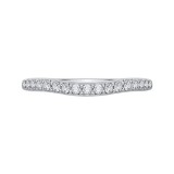 Shah Luxury 14K White Gold Round Diamond Half-Eternity Wedding Band photo