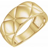 14K Yellow Quilted Ring photo