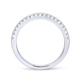 Gabriel & Co. 14k White Gold Contemporary Anniversary Wedding Band photo 2