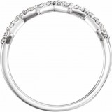 14K White 1/5 CTW Diamond Stackable Ring photo 2