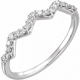 14K White 1/5 CTW Diamond Stackable Ring photo