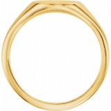 14K Yellow 11x9 mm Oval Signet Ring photo 2