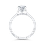 Shah Luxury 14K White Gold Diamond Engagement Ring (Semi-Mount) photo 4