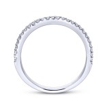 Gabriel & Co. 14k White Gold Contemporary Anniversary Wedding Band photo 2