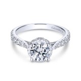 Gabriel & Co. 14k White Gold Infinity Straight Engagement Ring photo