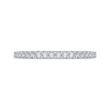 Shah Luxury 14K White Gold Round Diamond Wedding Band photo