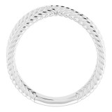 14K White Criss-Cross Rope Ring photo 2