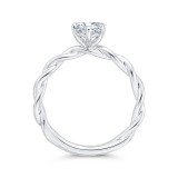 Shah Luxury 14K White Gold Solitaire Engagement Ring (Semi-Mount) photo 4