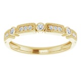 14K Yellow 1/10 CTW Diamond Stackable Ring photo 3