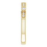 14K Yellow 1/10 CTW Diamond Stackable Ring photo 4