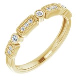 14K Yellow 1/10 CTW Diamond Stackable Ring photo