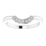 14K White 1/10 CTW Diamond Matching Band photo 3