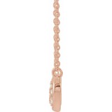 14K Rose 1/8 CTW Diamond Infinity-Inspired Bar 18 Necklace photo 2