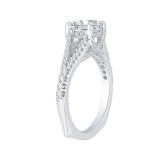 Shah Luxury 14K White Gold Split Shank Princess Cut Diamond Engagement Ring (Semi-Mount) photo 3