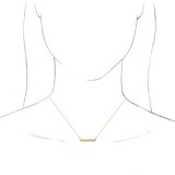 14K Yellow 1/5 CTW Diamond Bar 16-18 Necklace photo 3